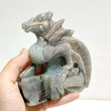 Unique Labradorite Flying Dragon Castle Carving - Wholesale Crystals