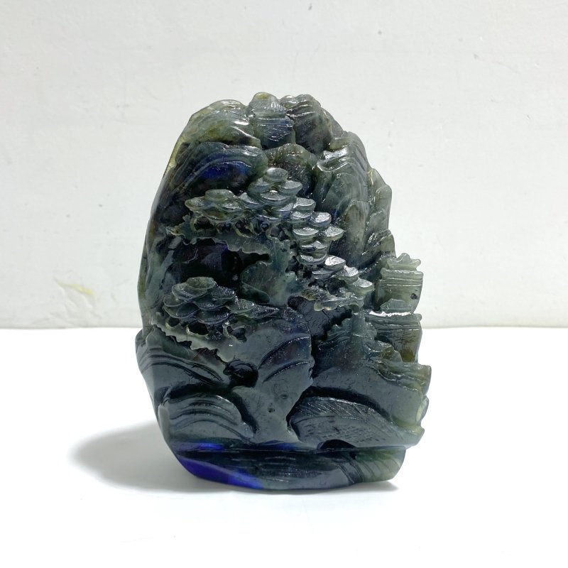 Unique Labradorite Landscape Pavilion Carving - Wholesale Crystals