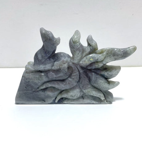 Unique Labradorite Nine - tailed Fox Carving - Wholesale Crystals