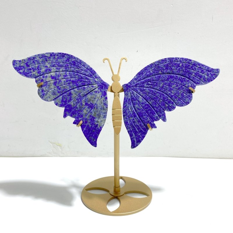 Unique Lapis Lazuli Butterfly Carving With Stand - Wholesale Crystals