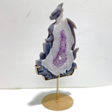 Unique Large Amethyst Mixed Geode Druzy Agate Flying Dragon Castle Carving With Stand - Wholesale Crystals
