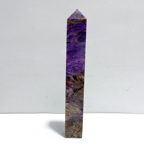 Unique Large Charoite Four - sided Tower For Collection A03 - Wholesale Crystals