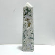 Unique Large Geode Druzy White Moss Agate Point A02 - Wholesale Crystals