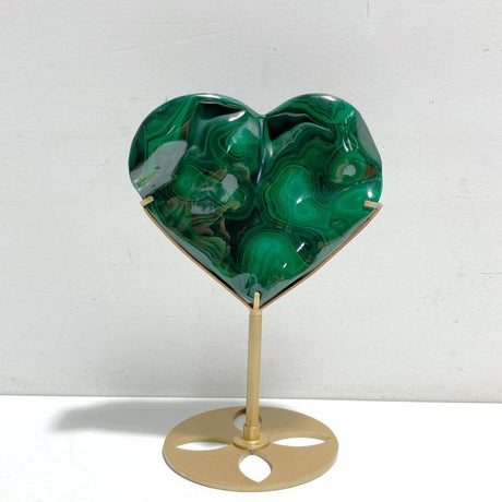 Unique Malachite Heart With Stand -Wholesale Crystals
