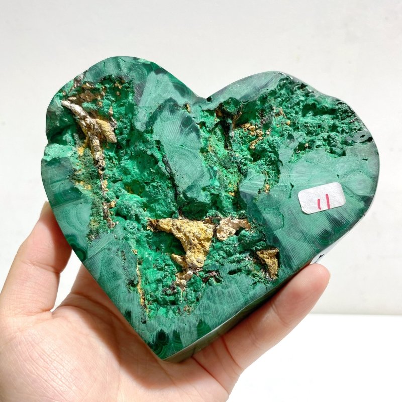 Unique Malachite Heart With Stand -Wholesale Crystals