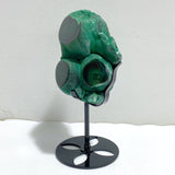 Unique Malachite Raw Bottom With Stand -Wholesale Crystals