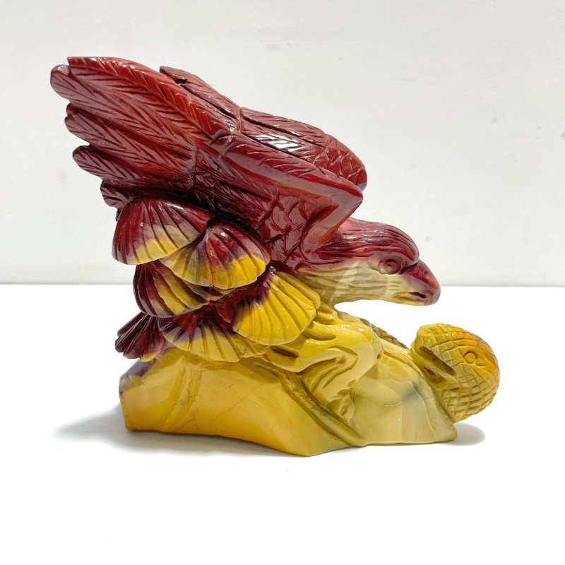 Unique Mookaite Eagle&Snake Carving - Wholesale Crystals