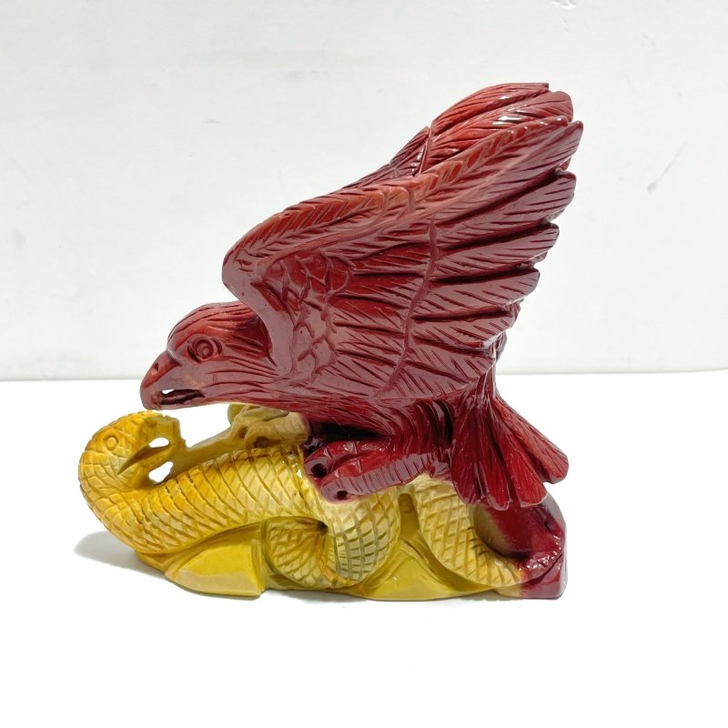 Unique Mookaite Eagle&Snake Carving - Wholesale Crystals