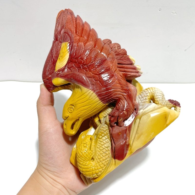 Unique Mookaite Eagle&Snake Carving - Wholesale Crystals