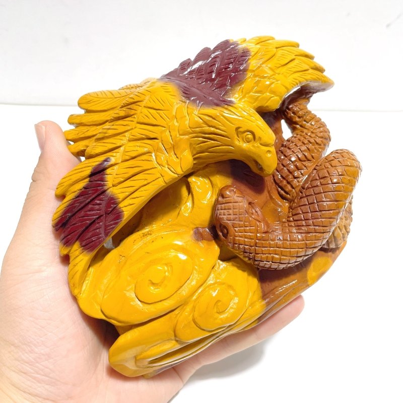 Unique Mookaite Eagle&Snake Carving - Wholesale Crystals