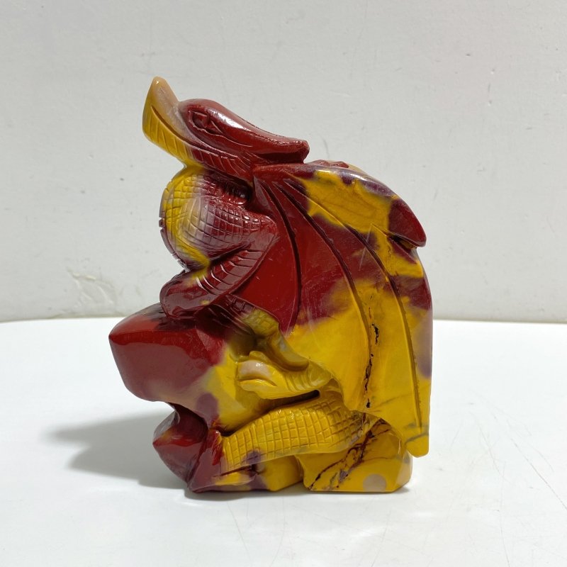 Unique Mookaite Flying Dragon Castle Carving 4 -Wholesale Crystals