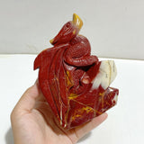 Unique Mookaite Flying Dragon Castle Carving 4 -Wholesale Crystals