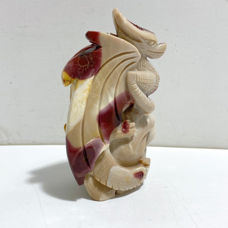 Unique Mookaite Flying Dragon Castle Carving 8 -Wholesale Crystals