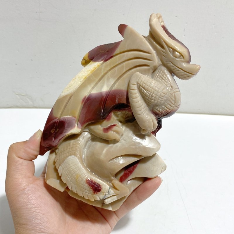 Unique Mookaite Flying Dragon Castle Carving 8 -Wholesale Crystals