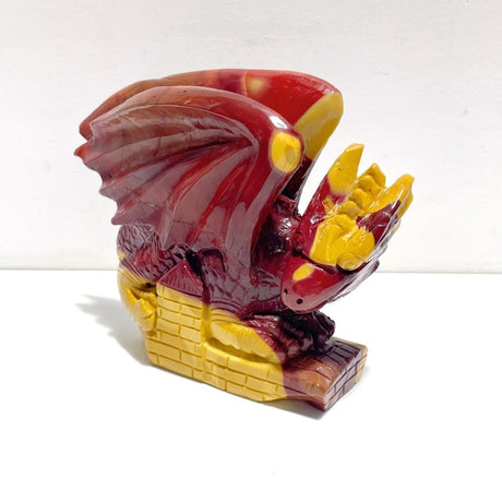 Unique Mookaite Flying Dragon Castle Carving - Wholesale Crystals