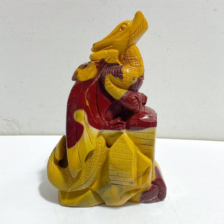 Unique Mookaite Flying Dragon Castle Carving 9 -Wholesale Crystals