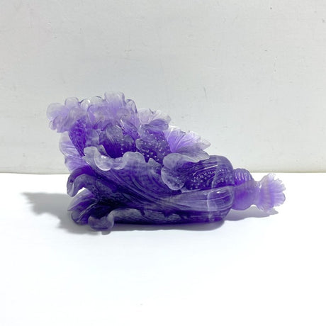 Unique Purple Fluorite Chinese Cabbage Carving 2 - Wholesale Crystals