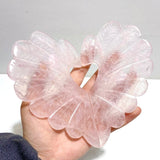 Unique Rose Quartz Heart Carving With Stand - Wholesale Crystals