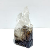Unique Smoky Quartz Flying Dragon Castle Carving - Wholesale Crystals