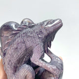 Unique Spark Lepidolite Lizard Carving - Wholesale Crystals