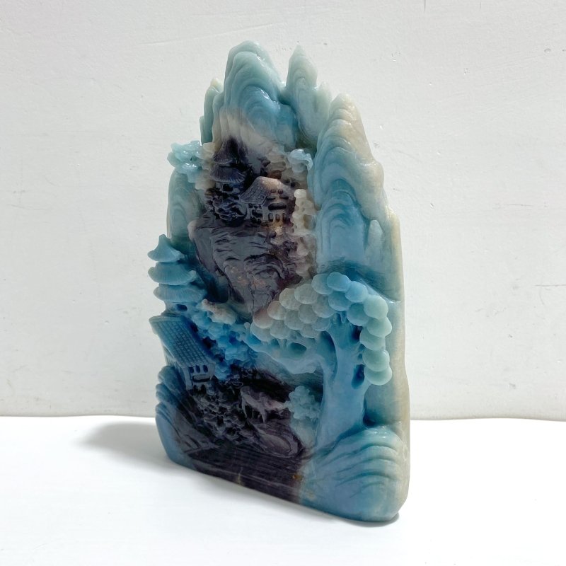 Unique Trolleite Landscape Pavilion Carving 1 - Wholesale Crystals