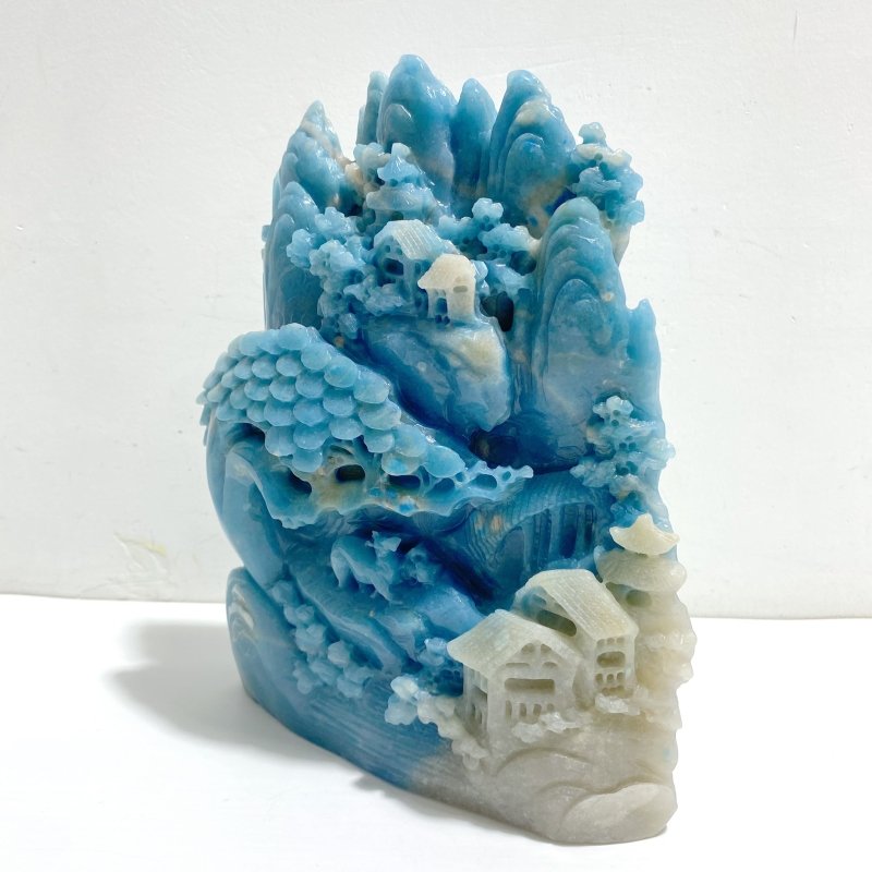 Unique Trolleite Landscape Pavilion Carving 3 - Wholesale Crystals