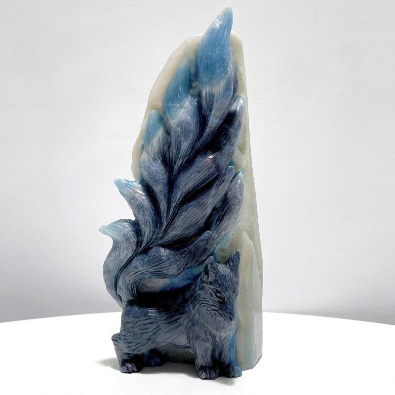 Unique Trolleite Large Nine - tailed Fox Carving - Wholesale Crystals