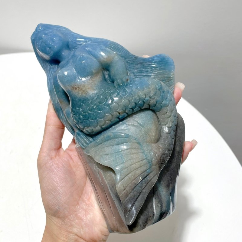 Unique Trolleite Mermaid Carving - Wholesale Crystals