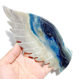 Unique Trolleite Stone Eagle Wing Carving With Stand A01 - Wholesale Crystals