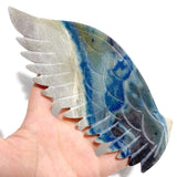 Unique Trolleite Stone Eagle Wing Carving With Stand A03 - Wholesale Crystals