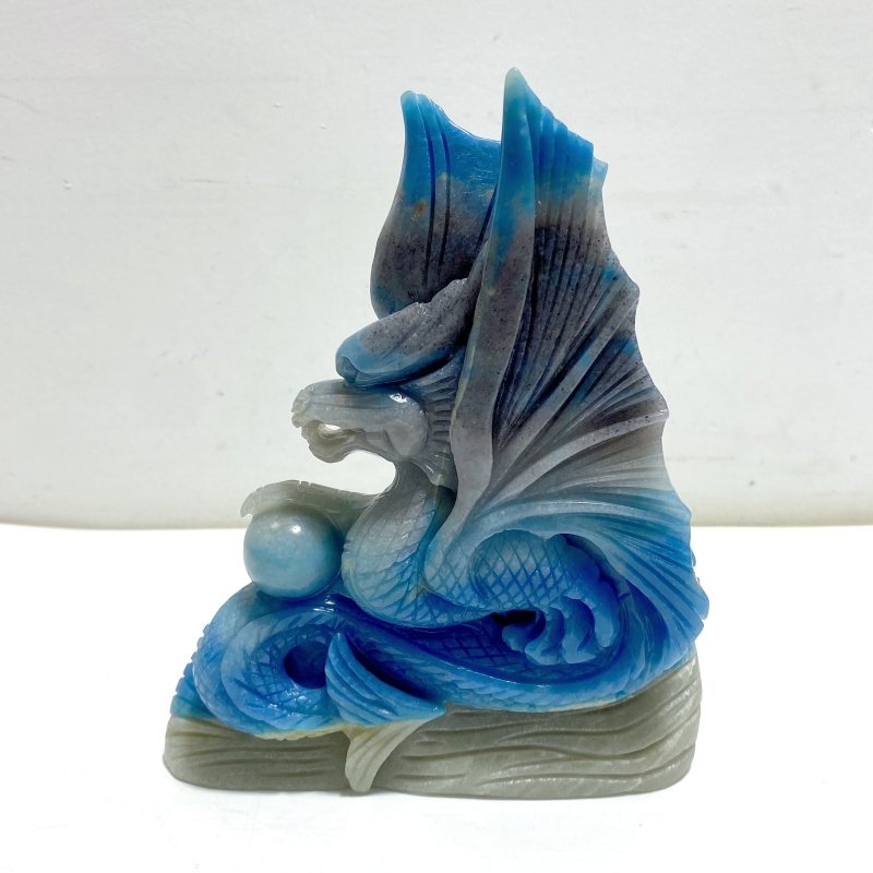Unique Trolleite Stone Flying Dragon Carving 6 - Wholesale Crystals