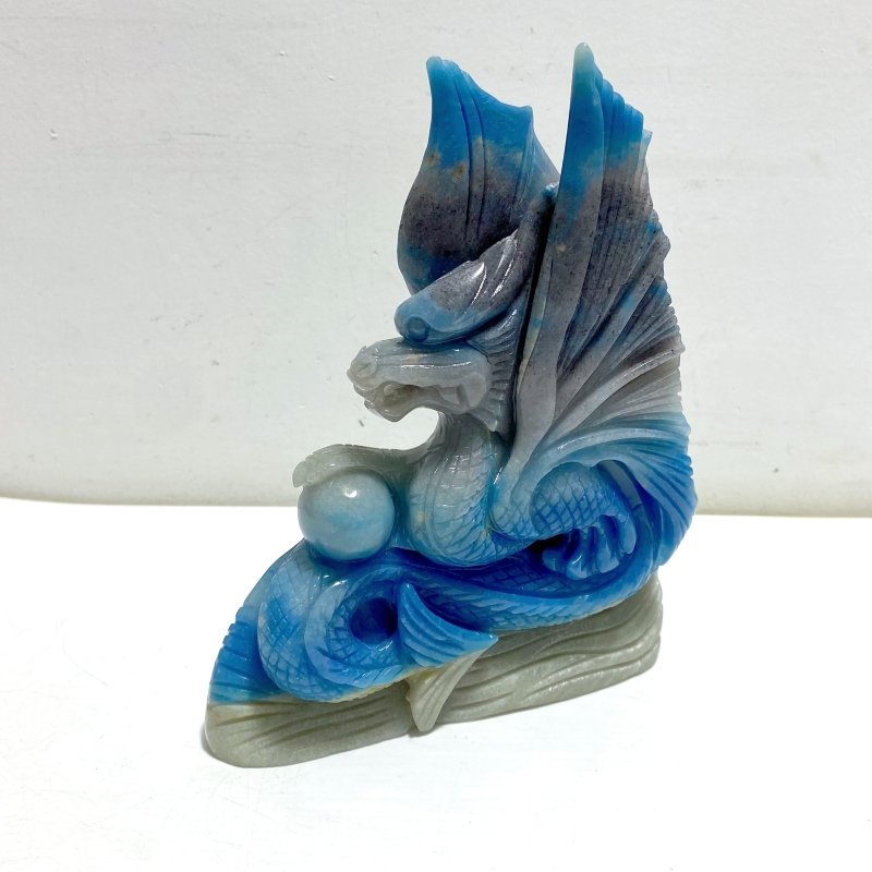 Unique Trolleite Stone Flying Dragon Carving 6 - Wholesale Crystals