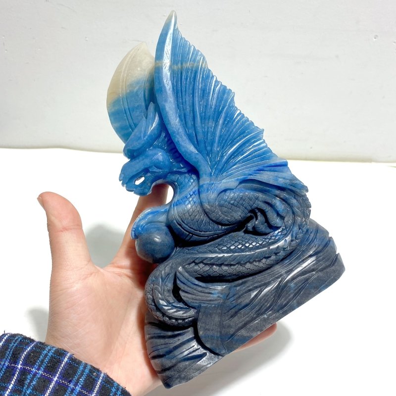 Unique Trolleite Stone Flying Dragon Carving 9 - Wholesale Crystals