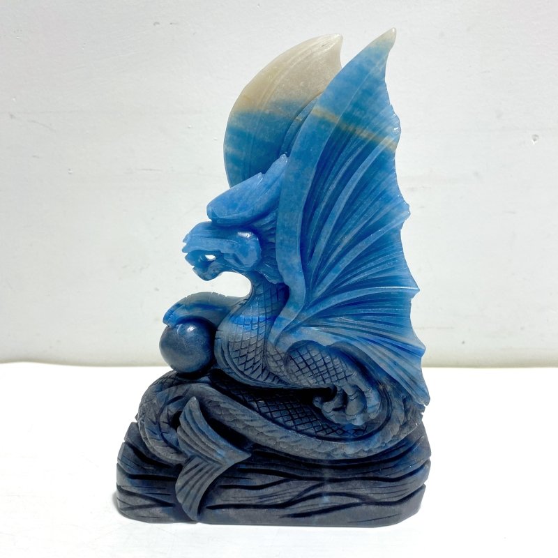 Unique Trolleite Stone Flying Dragon Carving 9 - Wholesale Crystals