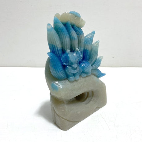Unique Trolleite Stone Nine - tailed Fox Carving - Wholesale Crystals