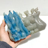 Unique Trolleite Stone Nine - tailed Owl Carving - Wholesale Crystals