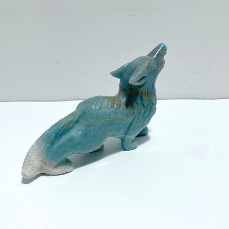 Unique Trolleite Stone Wolf Carving - Wholesale Crystals