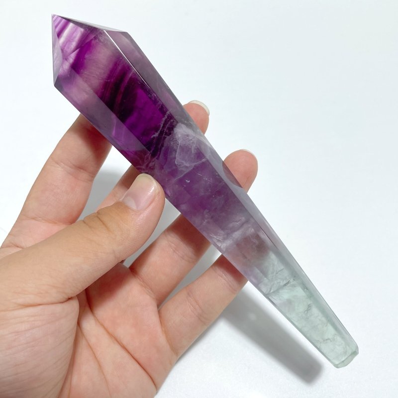 Watermelon Fluorite Point Magic Scepter Wand Wholesale - Wholesale Crystals