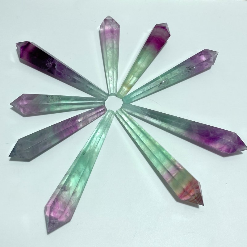 Watermelon Fluorite Point Magic Scepter Wand Wholesale - Wholesale Crystals