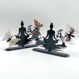 Wholesale Crystal Butterfly Wing Carving with Yoga Woman Stand (Mixed Stones) -Wholesale Crystals