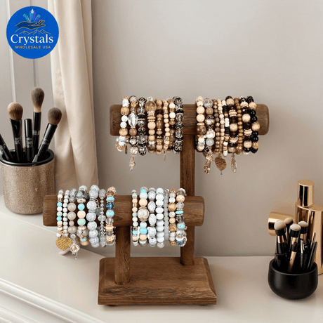 Wooden Crystal Bracelet Display Stands 3 - Wholesale Crystals