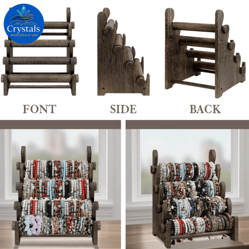 Wooden Crystal Bracelet Stands 8 - Wholesale Crystals