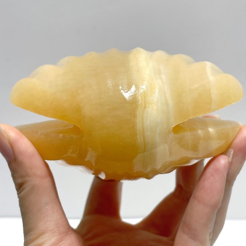 Yellow Calcite Shell Carving Wholesale - Wholesale Crystals