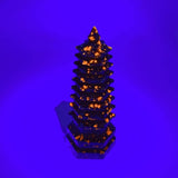 Yooperlite Wenchang Tower 9 - level Pagoda Wholesale (UV Reactive) - Wholesale Crystals