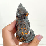Yooperlite Wolf Carving Wholesale (UV - Reactive) - Wholesale Crystals
