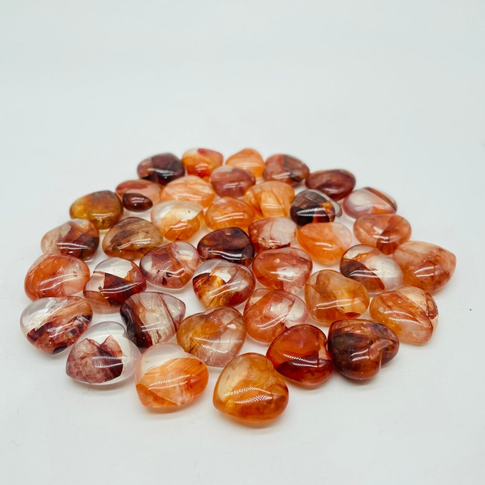 0.6in 1.5cm Fire Quartz Heart