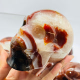 10 Pieces Carnelian Large Skull Carving -Wholesale Crystals
