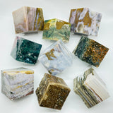 9 Pieces Large Beautiful Ocean Jasper Stand Cube -Wholesale Crystals