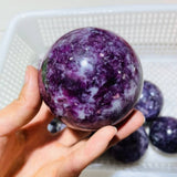 10 Pieces Spark Lepidolite Spheres -Wholesale Crystals