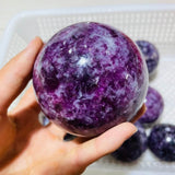 10 Pieces Spark Lepidolite Spheres -Wholesale Crystals